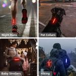 CANWAY Bicycle Rear Light Red Blue, Bike Tail Light Rechargeable 168 Lumens Bike Tail Light Battery USB C 500 mah 5 Modes Waterproof Safety for Road Mountain Night Riding