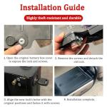 Ebike Battery Lock, Electric Bike Battery Box Safety Lock, Portable Outdoor Cycling Electrombile Multiuse Anti-Theft Safety Cylinder with 2 Keys