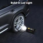 Inzeetor 150 PSI Tire Inflator Portable Air Compressor, 12V DC Auto Shutoff Air Pump with Digital Pressure Gauge and Emergency LED Light for Car Tires, Bicycle & Balloons, Black