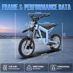 Tuttio Soleil01-GB Electric-Dirt-Bike - 2026 Upgrade 3000W Peak E-Bike, 14"/12" Fat Tire E-Motorcycle with 48V 21AH Battery 200NM Mountain Off-Road Dirtbike for Adults Teens