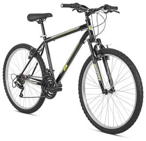 Pacific Mountain Sport Bike, 26 inch Mountain Bike for Men and Women, 18 Speed, Steel Frame, Knobby Tires, Front Suspension Fork, Twist Shifters, Linear Pull Brakes, Adult Bicycle