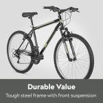 Pacific Mountain Sport Bike, 26 inch Mountain Bike for Men and Women, 18 Speed, Steel Frame, Knobby Tires, Front Suspension Fork, Twist Shifters, Linear Pull Brakes, Adult Bicycle