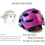 Kids Helmet, SIFVO Kids Bike Helmet Boys and Girls Children Bicycle Helmet with Cool Visor Helmet for Kids 5-14, Youth Bike Helmet Adjustable & Lightweight 50-57cm (A Purple【hot】)