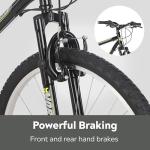 Pacific Mountain Sport Bike, 26 inch Mountain Bike for Men and Women, 18 Speed, Steel Frame, Knobby Tires, Front Suspension Fork, Twist Shifters, Linear Pull Brakes, Adult Bicycle