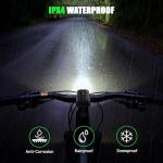 Super Bright Bike Lights for Night Riding, 5000mAh USB C Rechargeable LED Bicycle Light Front and Rear, 2000 Lumens Headlight and Back Tail Light Set for Road Mountain, (Black, 1 Set)