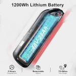 HAPPYRUN 2000W Electric Bike for Adults, 48V 25Ah Removable Battery, Up to 35MPH and 75+ Miles Range, 7-Speed Transmission, 20" Fat Tires Ebike, 3-Pedal-Assist Levels G50pro