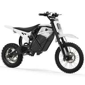 ESKUTE Electric Dirt Bike for Teens Adults, Mid-Drive Motor 3500W Peak, Electric Motorcycle 48V23Ah Battery, Hydraulic Disc Brake，53Mile,38mph, Hydraulic Nitrogen Dual Shock Absorbers,White