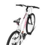 HILAND 26 Inch Womens and Mens Mountain Bike, 18 Speed Steel Frame Adult Bicycle, MTB Bikes with Suspension Fork, V Brake, Mountain Bicycle for Woman Man, White