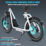 Caroma 819W Foldable Electric Scooter Adults, 20" Fat Tire Electric Bike with 500Wh Battery, Up to 30Miles & 20MPH, Adult Electric Bicycles for Commuting with Basket&Adjustable Seat