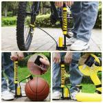 Bike Pump Portable, Bike Tire Pump, Bicycle Hand Air Pump with Presta and Schrader, Ball Pump Inflator Bicycle Floor Pump Suitable for Baby Stroller Tires, Balls, Road and Mountain Bikes
