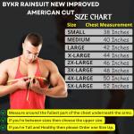 BYKR Waterproof Outdoors Motorcycle Rain Suits for Men & Women Cycling 2-Piece Breathable & Windproof Wet Weather Protection Motocross Rain Gear Reflective Rainwear All Sports Riding Rainsuit Grey M