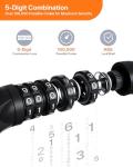 Heavy-Duty 5-Digit Resettable Bicycle Chain Lock