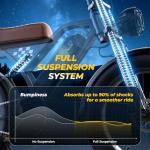 Flydone Electric Bike for Adults,16"/20" Fat Tire 1500W 55+ Miles Full Suspension ebikes for Adults,Bright Headlight Long Seat 20-28mph Commuting E Bike,All-Terrain Electric Dirt Bike for Teens