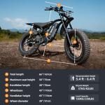 BIGNIU BG-S Electric Bike for Adults – 20"x4.5" Fat Tire, 1200W Motor, 48V 15Ah Battery, 7-Speed, Dual Disc Brakes for Off-Road and City Riding (Black)