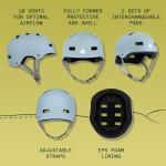 Retrospec Dakota Bicycle / Skateboard Helmet for Adults - Commuter, Bike, Skate, Scooter, Longboard & Incline Skating -Highly Protective & Premium Ventilation- Large - Matte Crystal Blue