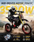 ECOLEAP Electric Dirt Bike for Teens Adults 3500W Peak Electric Motorcycle 37MPH 55Miles Long Range,48V 21Ah Battery Ebike,Hydraulic Brakes Mountain Off-Road EBike 400LBS Max Load Fit Age 13+