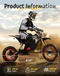 ECOLEAP Electric Dirt Bike for Teens Adults 3500W Peak Electric Motorcycle 37MPH 55Miles Long Range,48V 21Ah Battery Ebike,Hydraulic Brakes Mountain Off-Road EBike 400LBS Max Load Fit Age 13+