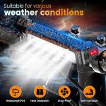 2026 Upgrade 10000 Lumen Super Bright Bike Light Taillight for Night Riding,6 LED 8000 mAh Rechargeable Bicycle Headlight Runtime 72+hr,10 Mode,2 Aluminum Bracket,Waterproof Bike Headlight for Cycling