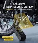 Tire Inflator Portable Air Compressor, 150 PSI Cordless Air Pump for Car Tires with Digital Pressure Gauge, 3X Faster Tire Pump for Cars, Motorcycle, Bicycle, Balls with LED Light, Auto Shut-Off