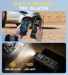 Tire Inflator Portable Air Compressor, 150 PSI Cordless Air Pump for Car Tires with Digital Pressure Gauge, 3X Faster Tire Pump for Cars, Motorcycle, Bicycle, Balls with LED Light, Auto Shut-Off