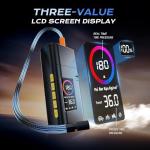 180psi Tire Inflator Portable Air Compressor,26000mah Air Pump For Car Tires,5x Fast Bicycle Pump With Digital Lcd Pressure Gauge/Led Light/Power Bank, Bike, Motorcycle, Ball-1pcs