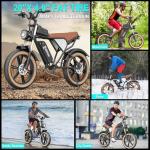 Ridstar Electric Bike for Adults Q20, 2000/1500W, 37/30MPH,52V 40AH,48V/20AH E-Bike,30-180 Miles Electric Motorcycle, 20" Fat Tire Dirt Bike, UL2849 All Terrain for Mountains, Snow, Sand, Road