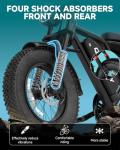 Qlaway 16" 500w Fat Tire Electric Dirt Bike for Adults, 48V 13.5AH Removable Battery Electric Motorcycle Ebikes with 25MPH Top Speed, 70 Miles Range, Full Suspension