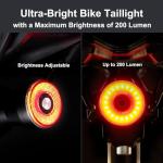 G Keni Smart Bike Tail Light, Brake Sensing Rear Lights, Auto On/Off, Waterproof, USB Rechargeable, Ultra Bright LED Warning Back Bicycle Flashlight, Cycling Safety Accessories