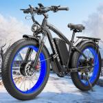 Peak 6000W Dual Motor Electric Bike for Adults - 24" Fat Tire E-Mountain Bikes with 1768Wh Removable Battery,41-45MPH Fast Ebike for Men Women,Commuter Off-Road Electric Bicycle Front Fork Suspension