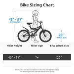 JOYSTAR Contender 20 Inch Kids Bike for Boys & Girls Ages 7-13 Years 20" Mountain Bike with Full Dual-Suspension Steel Frame and 1-Speed Drivetrain with Kickstand Black