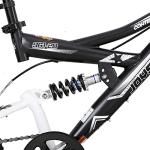 JOYSTAR Contender 20 Inch Kids Bike for Boys & Girls Ages 7-13 Years 20" Mountain Bike with Full Dual-Suspension Steel Frame and 1-Speed Drivetrain with Kickstand Black