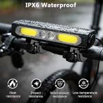 Heeykeey Bike Light for Night Riding, 1500 Lumens High&Low Beam Front Light, OLED Display USB-C Rechargeable Bicycle Light, IPX6 Waterproof Ebike Headlight with Tail Light for MTB,Off-Road,City Riding