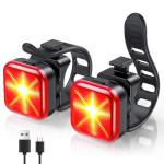 WSDCAM Bike Lights for Night Riding, 5 Modes Bright LED For Cycling Safety, Rechargeable Front and Back Light, IP64 Waterproof Bicycle Rear Light, Bike Headlight and Taillight, Scooter Light Kid Adult