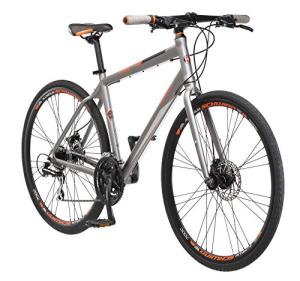 Schwinn Phocus 1500 Flat Bar Sport Fitness Hybrid Bike for Men and Women, 24-Speed Drivetrain, 19-Inch/Large Aluminum Step-Over Frame, 700c Wheels, Mechanical Disc Brakes, Matte Grey