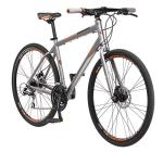 Schwinn Phocus 1500 Flat Bar Sport Fitness Hybrid Bike for Men and Women, 24-Speed Drivetrain, 19-Inch/Large Aluminum Step-Over Frame, 700c Wheels, Mechanical Disc Brakes, Matte Grey