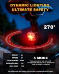 WSDCAM Bike Lights for Night Riding, 5 Modes Bright LED For Cycling Safety, Rechargeable Front and Back Light, IP64 Waterproof Bicycle Rear Light, Bike Headlight and Taillight, Scooter Light Kid Adult