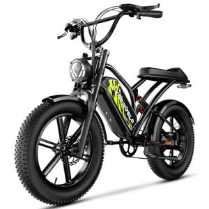 CBVELO Electric Bike for Adults, 1000/1500W, 32MPH, 48V, 20AH, 30AH Battery, Max 60-80 Miles Electric Motorcycle, 20" x 4" Fat Tire Dirt Bike, 7-Speed E-Bike