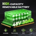 CBVELO Electric Bike for Adults, 1000/1500W, 32MPH, 48V, 20AH, 30AH Battery, Max 60-80 Miles Electric Motorcycle, 20" x 4" Fat Tire Dirt Bike, 7-Speed E-Bike