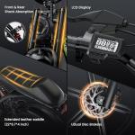 CBVELO Electric Bike for Adults, 1000/1500W, 32MPH, 48V, 20AH, 30AH Battery, Max 60-80 Miles Electric Motorcycle, 20" x 4" Fat Tire Dirt Bike, 7-Speed E-Bike