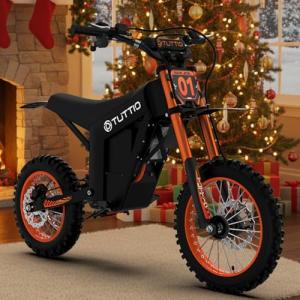 Tuttio Soleil01 Electric-Dirt-Bike Teens Adults - 48V 21AH Electric-Bike 14"/12" Fat Tire Off Road E-Bike High Torque Mini E Bicycle Motorcycle Dirt Bike (US Warehouse)