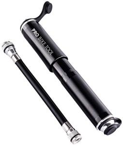 PRO BIKE TOOL Mini Bike Pump - Fits Presta and Schrader Valves - Portable Bicycle Tire Pump - Compact Bike Accessory - Lightweight and Durable Design