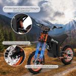 Tuttio Soleil01 Electric-Dirt-Bike Teens Adults - 48V 21AH Electric-Bike 14"/12" Fat Tire Off Road E-Bike High Torque Mini E Bicycle Motorcycle Dirt Bike (US Warehouse)