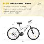 Omelaza 26 Inch Mountain Bike, 7-Speed High-Carbon Steel/Aviation Grade Frame with Dual Suspension, Adjustable Ergonomic Seat for Adults