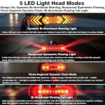 Smart Bike Tail Lights with Turn Light Waterproof IP65 | luz para Bicicleta USB Rechargeable Ultra Bright Safety Warning Anti Theft Alarms Cycling Taillight Bike Taillights