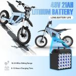 Tuttio Soleil01-GB Electric-Dirt Bike for Adults-Teens-Boy-Girls 13+ - 2026 New E-Bike 3000W Peak Electric-Motorcycle with 48V 21AH Battery, 14"/12" Fat Tire Dirtbike for Mountain Off-Road