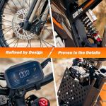 HAPPYRUN G300 Pro 72V Electric Dirt Bike for Adults, 6500W Motor, Max 50 MPH & 70 Mile Range, 30Ah Battery, Hydraulic Brakes, 350 lbs Load Capacity, Off-Road Motorcycle (Orange)