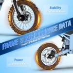 Tuttio Soleil01-GB Electric-Dirt Bike for Adults-Teens-Boy-Girls 13+ - 2026 New E-Bike 3000W Peak Electric-Motorcycle with 48V 21AH Battery, 14"/12" Fat Tire Dirtbike for Mountain Off-Road