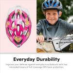 Schwinn Thrasher Kids Bike Helmet, Boys And Girls, Fits 50 - 54cm Circumference, Ages 5-8 Year Olds, Lightweight, Detachable Visor, CPSC Safety Certified, Child, Pink/Hearts