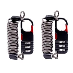 UP Security Small Combination Ski Lock with Retractable Cable (3ft/91cm Wire), Thin Cable Locks with Combination for Travel Luggage, Suitcases, Backpack, Snowboard, Bike, Motorcycle Helmet Anti Theft