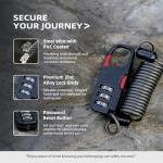 UP Security Small Combination Ski Lock with Retractable Cable (3ft/91cm Wire), Thin Cable Locks with Combination for Travel Luggage, Suitcases, Backpack, Snowboard, Bike, Motorcycle Helmet Anti Theft